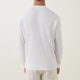 Logo Badge Long-Sleeved Waffle T-Shirt