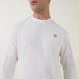 Logo Badge Long-Sleeved Waffle T-Shirt