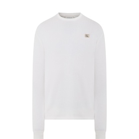 Logo Badge Long-Sleeved Waffle T-Shirt