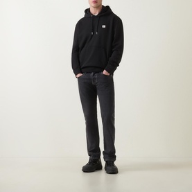 Logo Badge Drawstring Hoodie