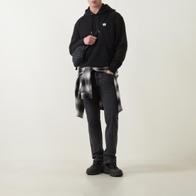 Logo Badge Drawstring Hoodie