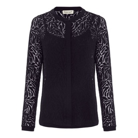 Fern Burnout Semi-Sheer Blouse