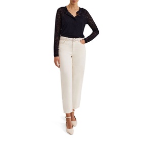 Fern Burnout Semi-Sheer Blouse