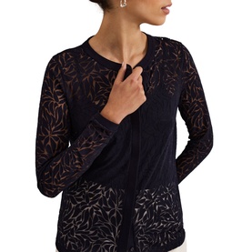 Fern Burnout Semi-Sheer Blouse