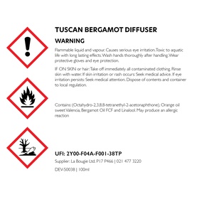 Tuscan Bergamot Diffuser Refill 100ml