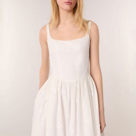 Floral Sequin Embroidered Dress
