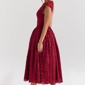 Debutante Lace Backless Dress