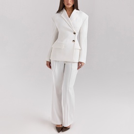 Hayden Wide-Leg Tailored Trousers
