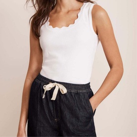 Scalloped Tank Top