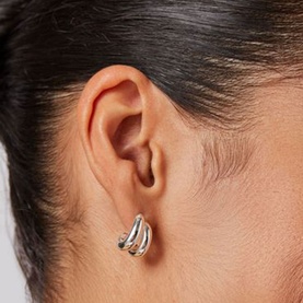 Mini Florence Silver-Tone Earrings