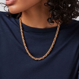 Rizzo Gold-Tone Chain Necklace