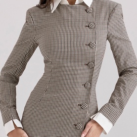 Leoni Check Bodycon Mini Dress