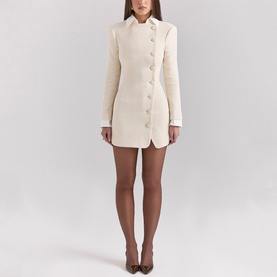 Leoni Boucle Tweed Bodycon Dress