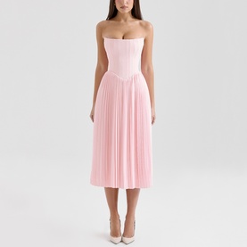 Marci Corset Pleated Dress