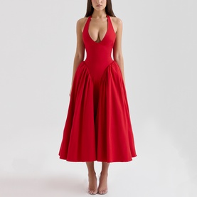 Marilyn Pleated Flared Dress