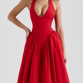 Marilyn Pleated Flared Dress
