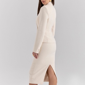 Misha Boucle Double-Breasted Blazer