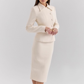 Misha Boucle Double-Breasted Blazer