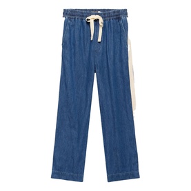 Side-Stripe Wide Jeans