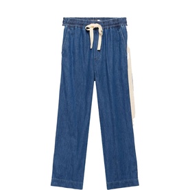 Side-Stripe Wide Jeans