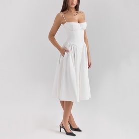 Samaria Corset Flared Dress