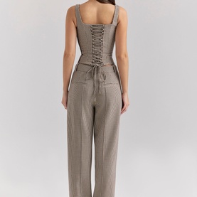 Selma Puppytooth Corset Top