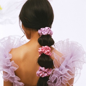 Pure Silk Large Scrunchies - Belleflower