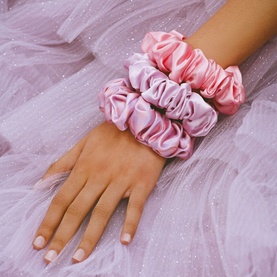 Pure Silk Large Scrunchies - Belleflower