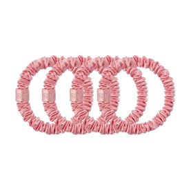 Pure Silk Skinny Scrunchies - Rose