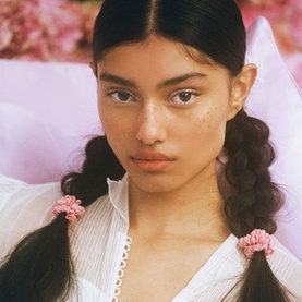 Pure Silk Skinny Scrunchies - Rose