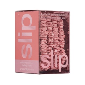 Pure Silk Skinny Scrunchies - Rose