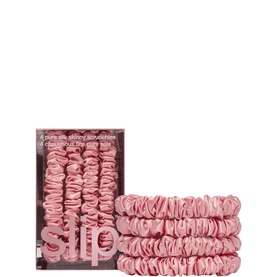 Pure Silk Skinny Scrunchies - Rose