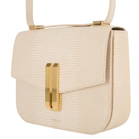 Vancouver Lizard-Embossed Leather Crossbody Bag