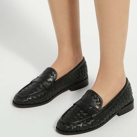 Ginello Woven Penny Loafers