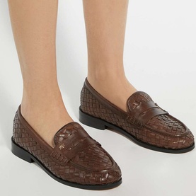 Ginello Woven Penny Loafers