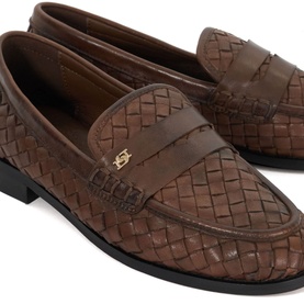 Ginello Woven Penny Loafers