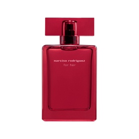 Narciso Rodriguez For Her Eau de Parfum Intense 50ml in deep red square bottle with dark cap
