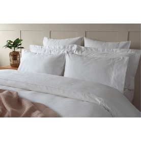 600 Thread Count Pure Egyptian Cotton Sateen Oxford Pillow Case White