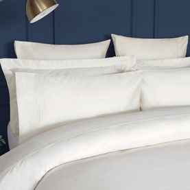 600 Thread Count Pure Egyptian Cotton Sateen Standard Pillow Case Ivory