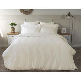 600 Thread Count Pure Egyptian Cotton Sateen Fitted Sheet Ivory