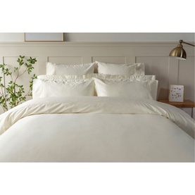 600 Thread Count Pure Egyptian Cotton Sateen Duvet Cover Ivory