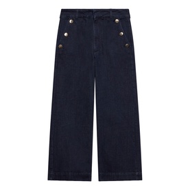 Cropped Wide Leg Tailored Trousers