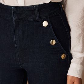 Cropped Wide Leg Tailored Trousers