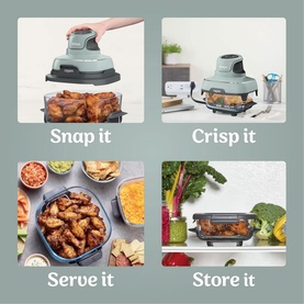 CRISPi 4-in-1 Portable Glass Air Fryer Sage
