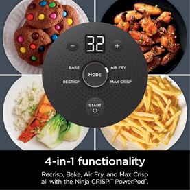 CRISPi 4-in-1 Portable Glass Air Fryer Cyber Space