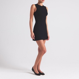 V-Neck Tank Mini Dress Onyx