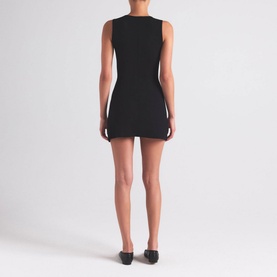 V-Neck Tank Mini Dress Onyx