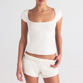 Scoop Neck T-Shirt Marble