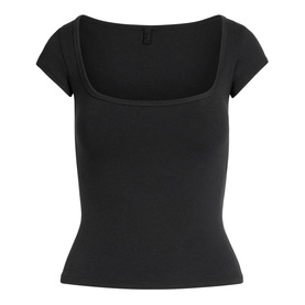 Scoop Neck T-Shirt Soot