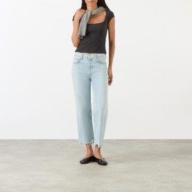 Scoop Neck T-Shirt Soot